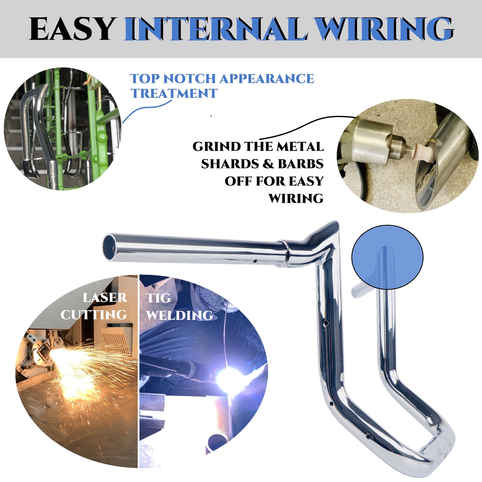 1-1/4 Inch Handlebar for Kawasaki Vulcan Voyager 1700, Kawasaki Vulcan Vaquero