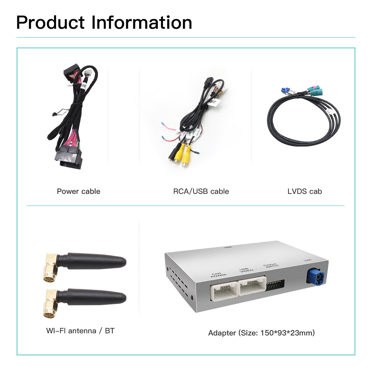 Wireless CarPlay Android Auto Module For Mercedes Benz NTG5.0 GLC X253 2015-2018