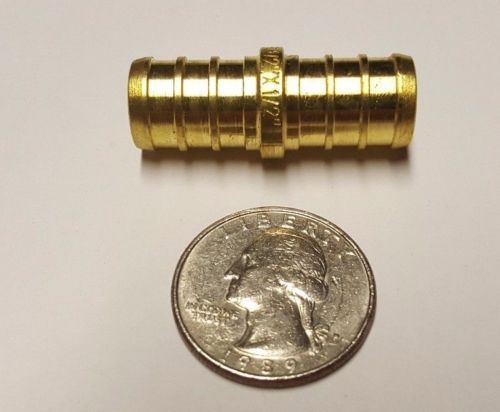 25 Pcs. 1/2" Pex Coupling - Lead Free Brass, Half Inch Crimp Coupling 23-3-4=25