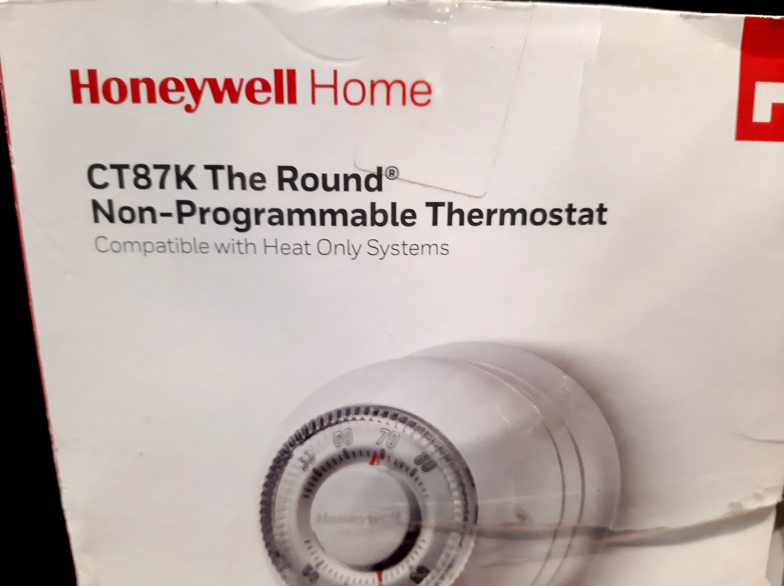 Honeywell Home CT87K Round Non Programmable Thermostat ~ NOB, For Parts