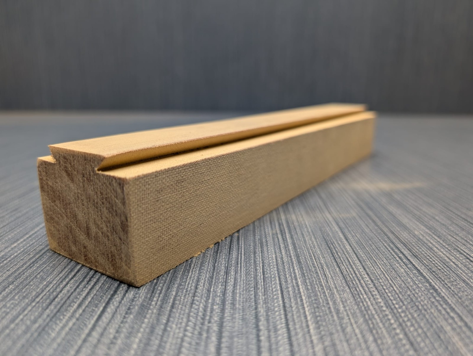 Canvas Micarta Block 2" x 1-3/8" x 11" Tan Color (Knife Handle Material)