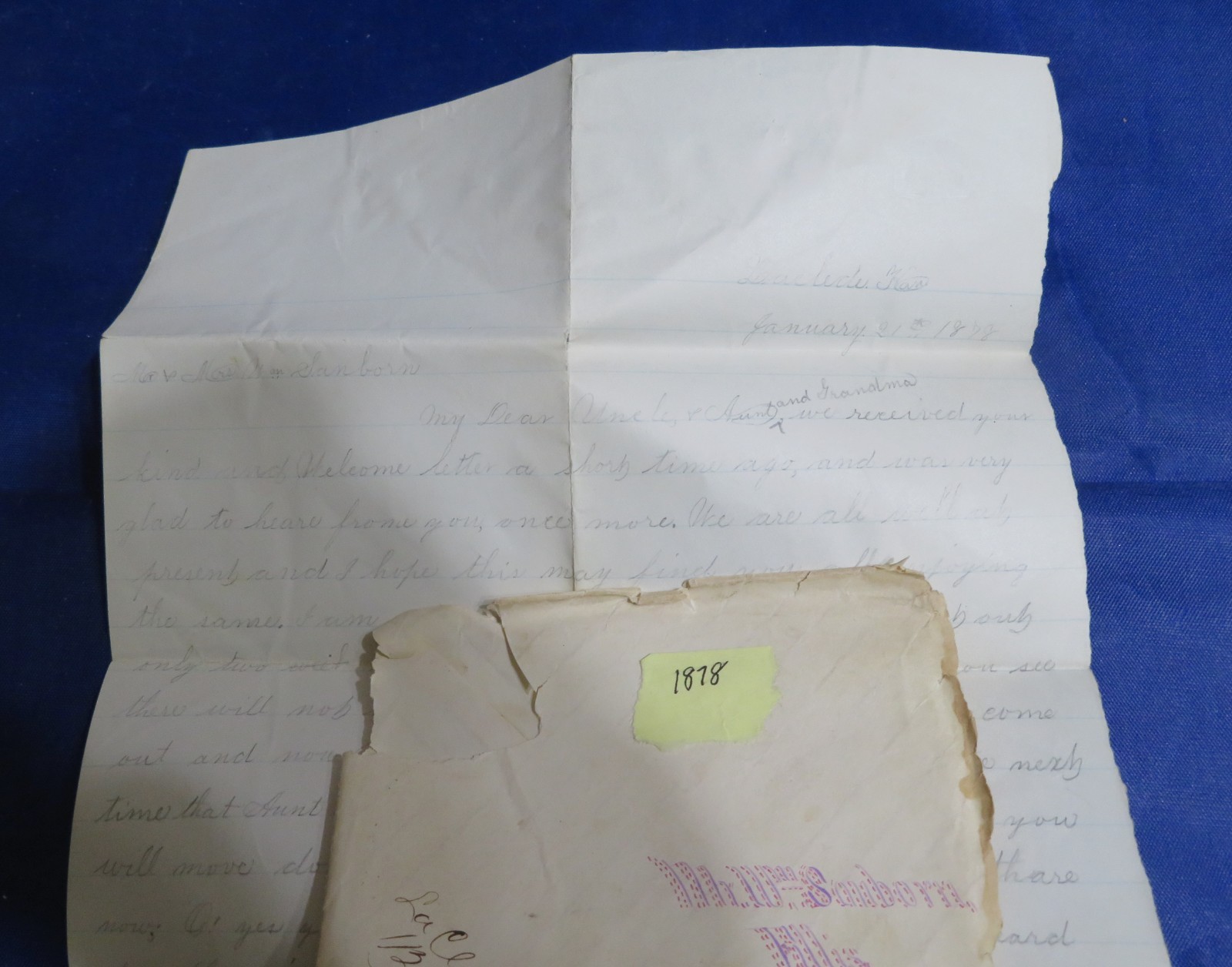 Ten Personal Correspondence Letters From 1877-1883