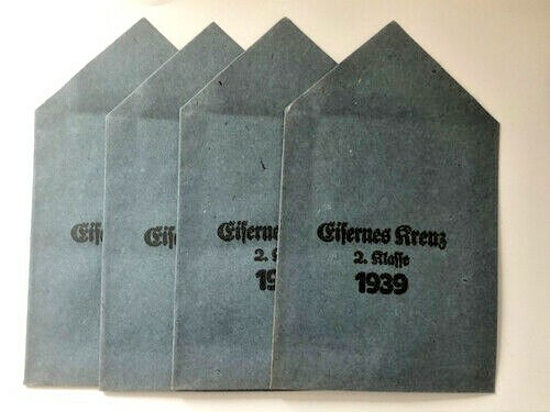 MEDAL WW2 GERMAN IRON CROSS 2ND CLASS 1939 PACKET - CARL FORSTER & GRAF ORIGINAL