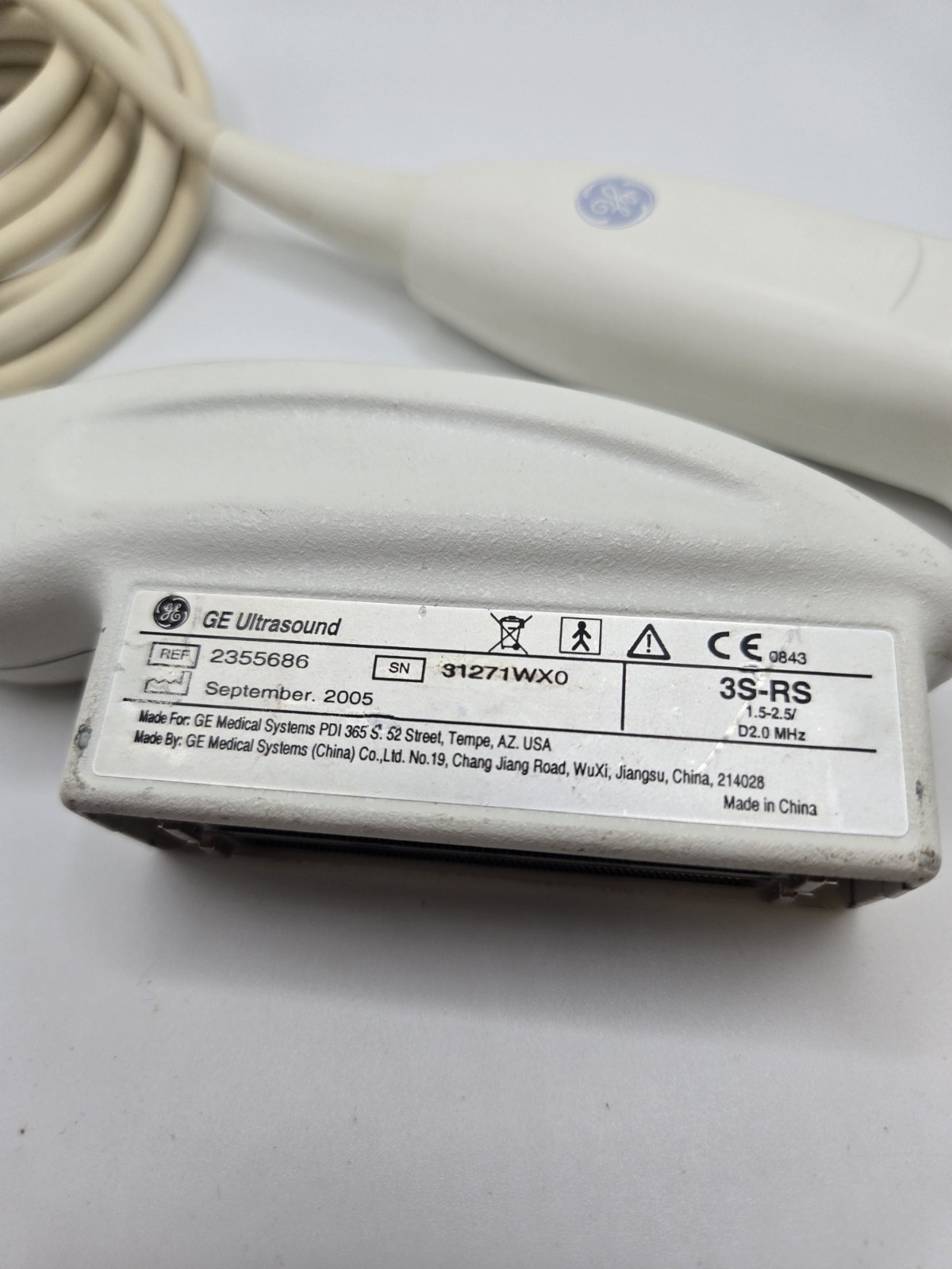 GE 3S-RS Probe for Logiq E Portable Ultrasound