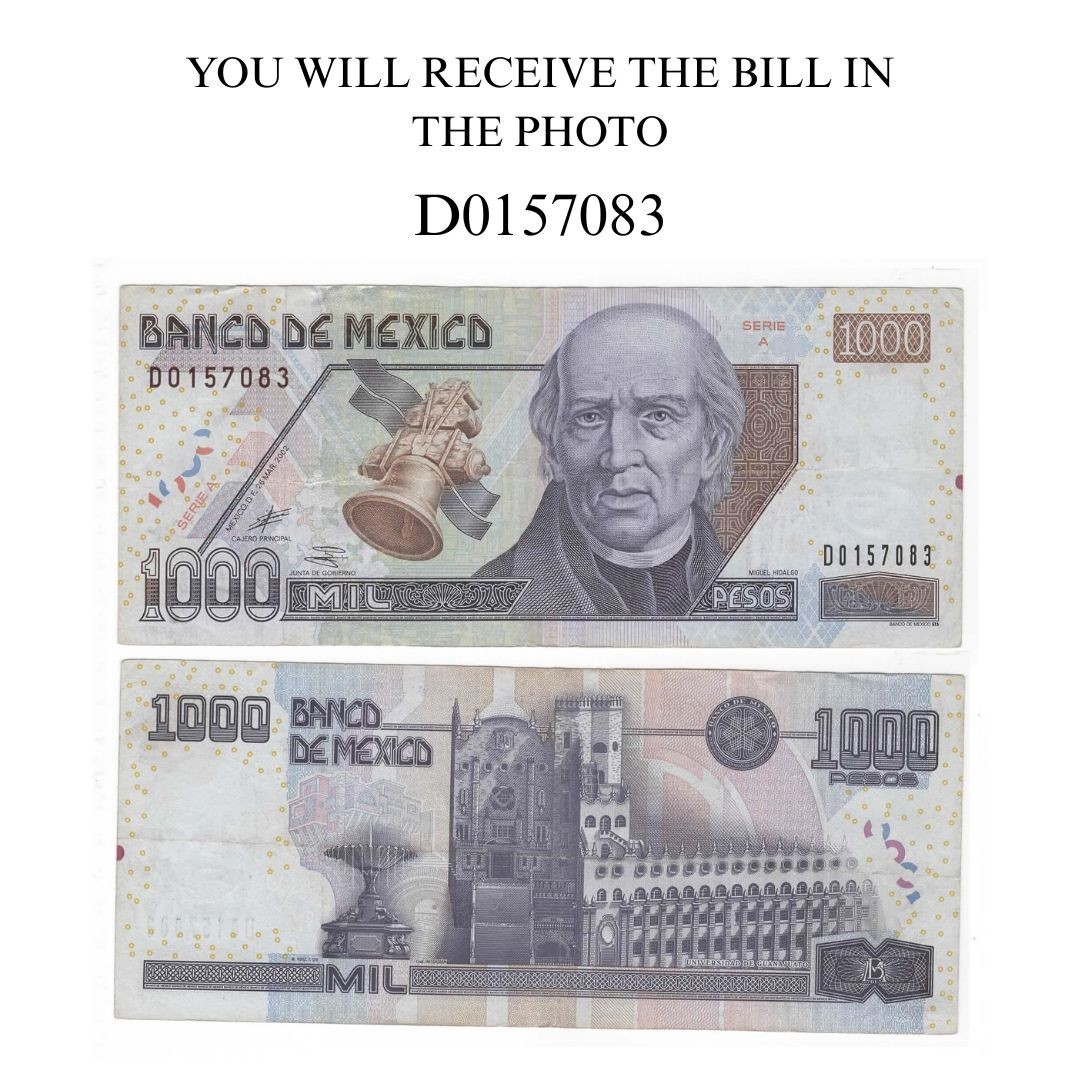 1000 PESOS MEXICO BILL  BILLETE  CIRCULATED 2002 MIGUEL HIDALGO   D0157083