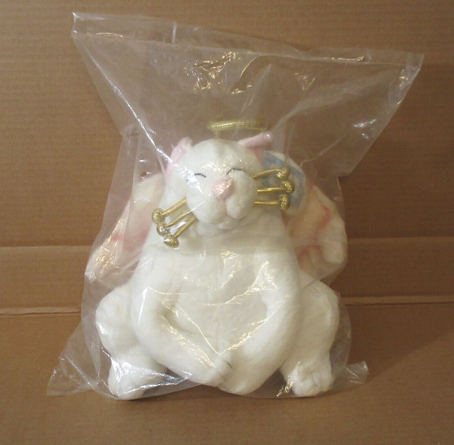 Vtg WhimsiClay Whimsy Clay Amy Lacombe ~10" ANGELICA Angel Cat Plush Stuffed