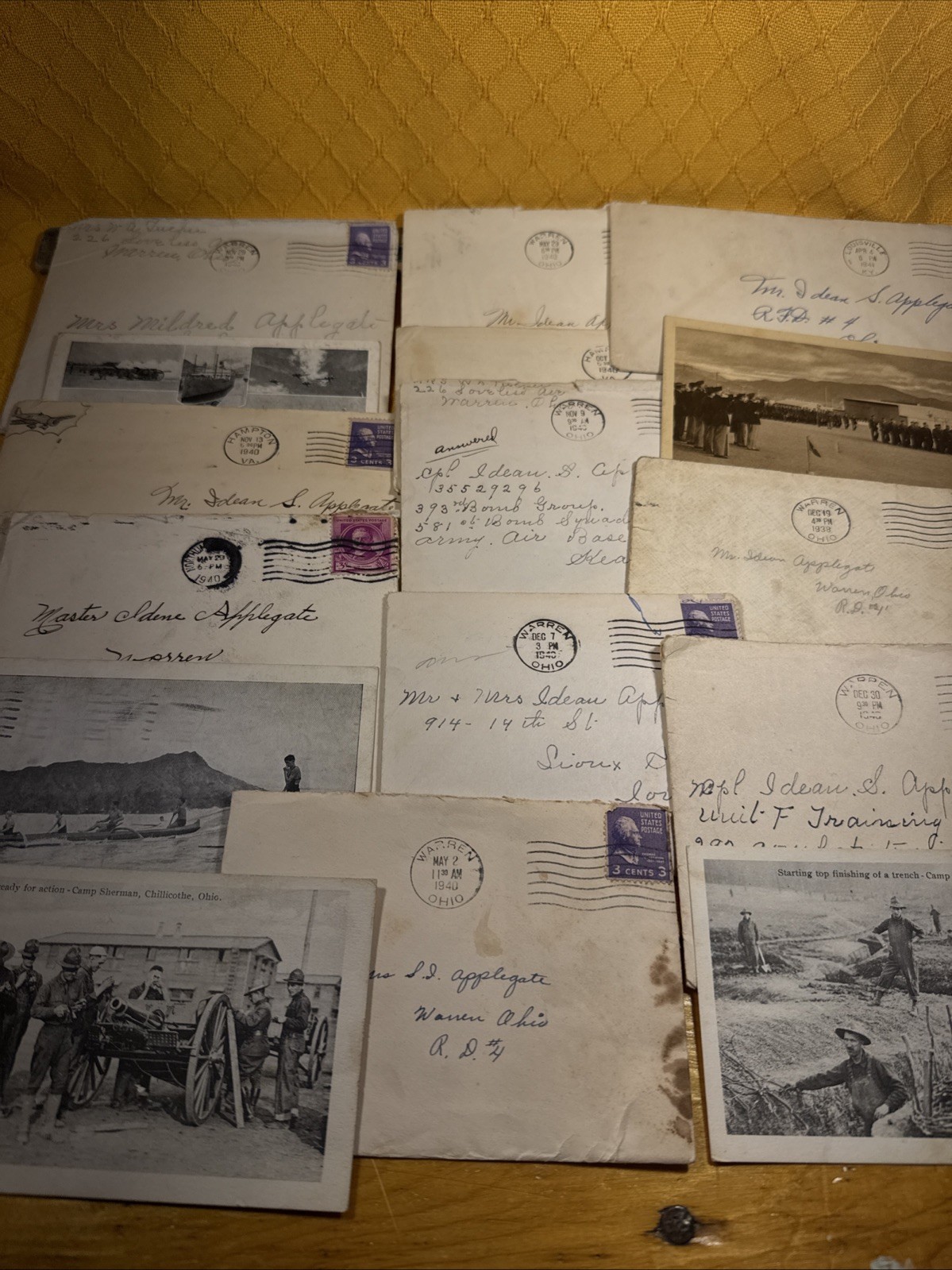 Vintage Letters / Postcards, 1940s - Lot Of 14