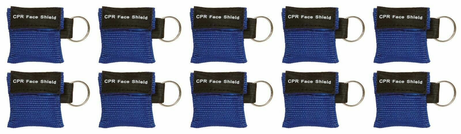 10pc CPR Mask Keychain Emergency Kit CPR Face Shields for First Aid AED Training