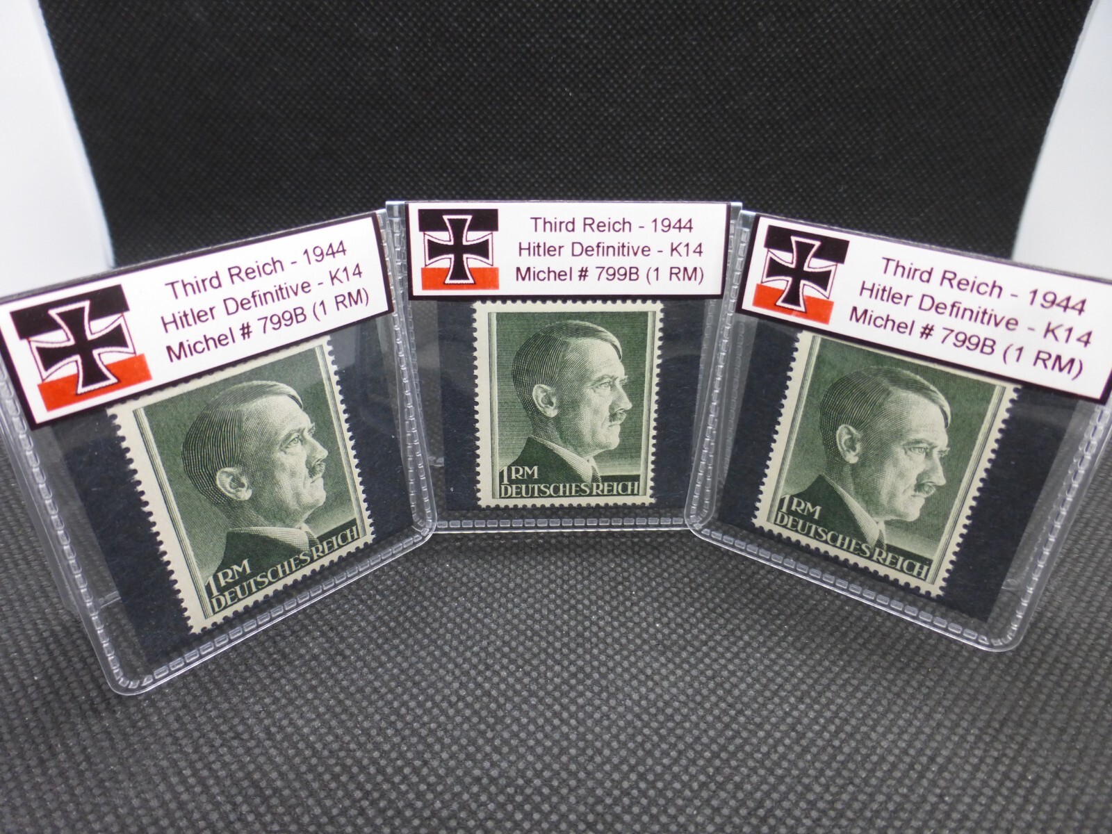 Adolf Hitler 1944 WW2 Stamp 1 Reichsmark High Value Third Reich Nazi Germany