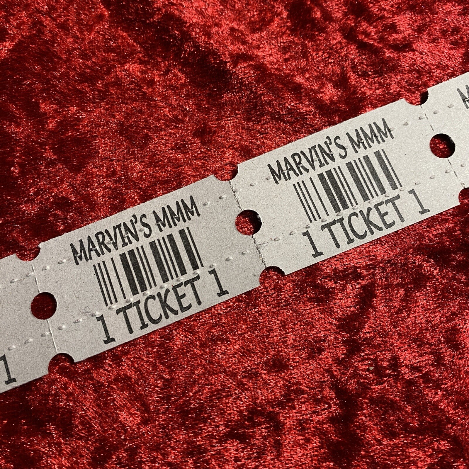 Strip of 5 Marvin’s Marvelous Mechanical Museum Arcade Tickets - Tally Hall