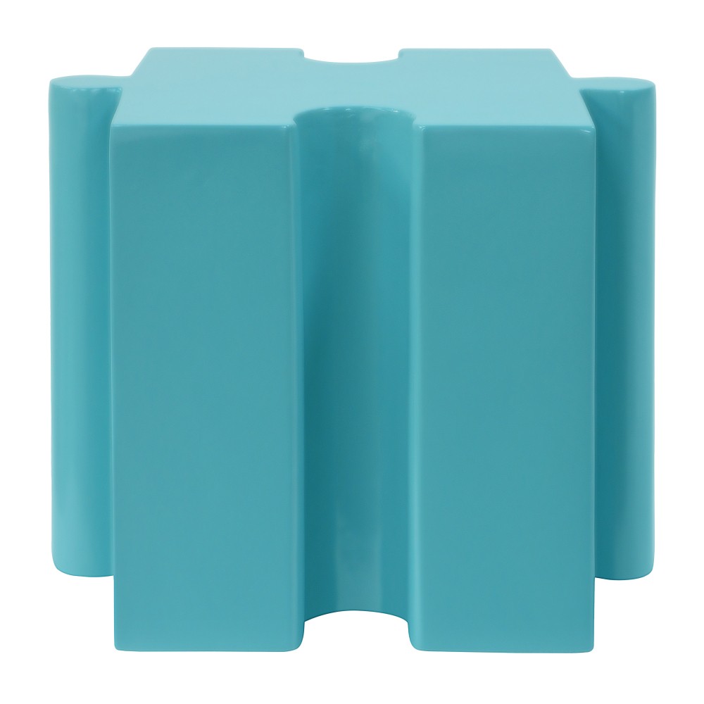 Light Blue Modular Puzzle Art Table, Concave Edge for Indoor/Outdoor