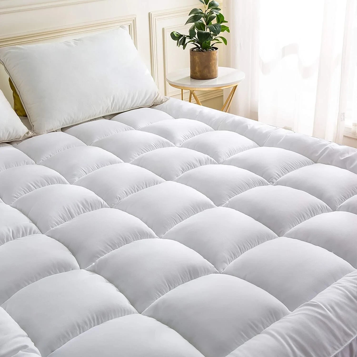 4 Inches Thick Mattress Topper Quilted Cooling Mattress Topper Pad Mattress Topp