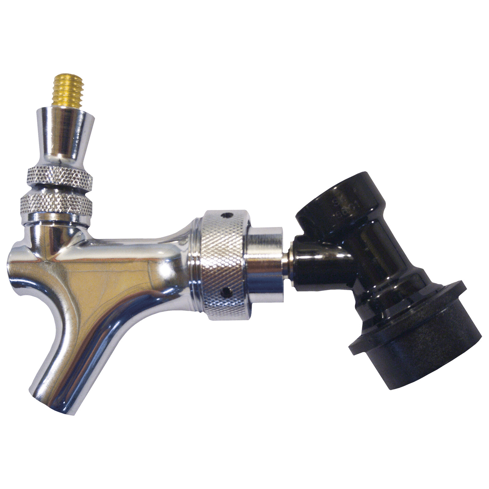 CHROME SAMPLING FAUCET TAP w/ BALL LOCK for Corny Keg Draft Beer Soda