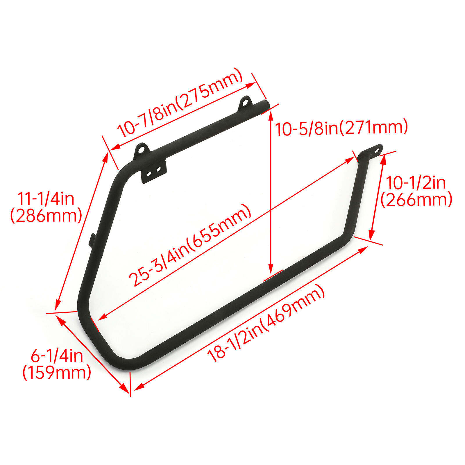 For Harley Sportster 04-14 Black Hard Saddlebags Saddle Bag&Conversion Brackets
