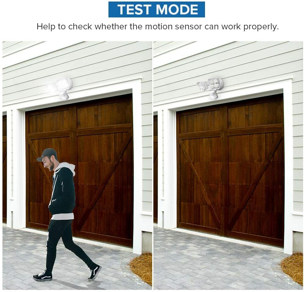 SANSI 18W Motion Sensor LED Security Light Floodlight 180° Dual-Head Area Safe