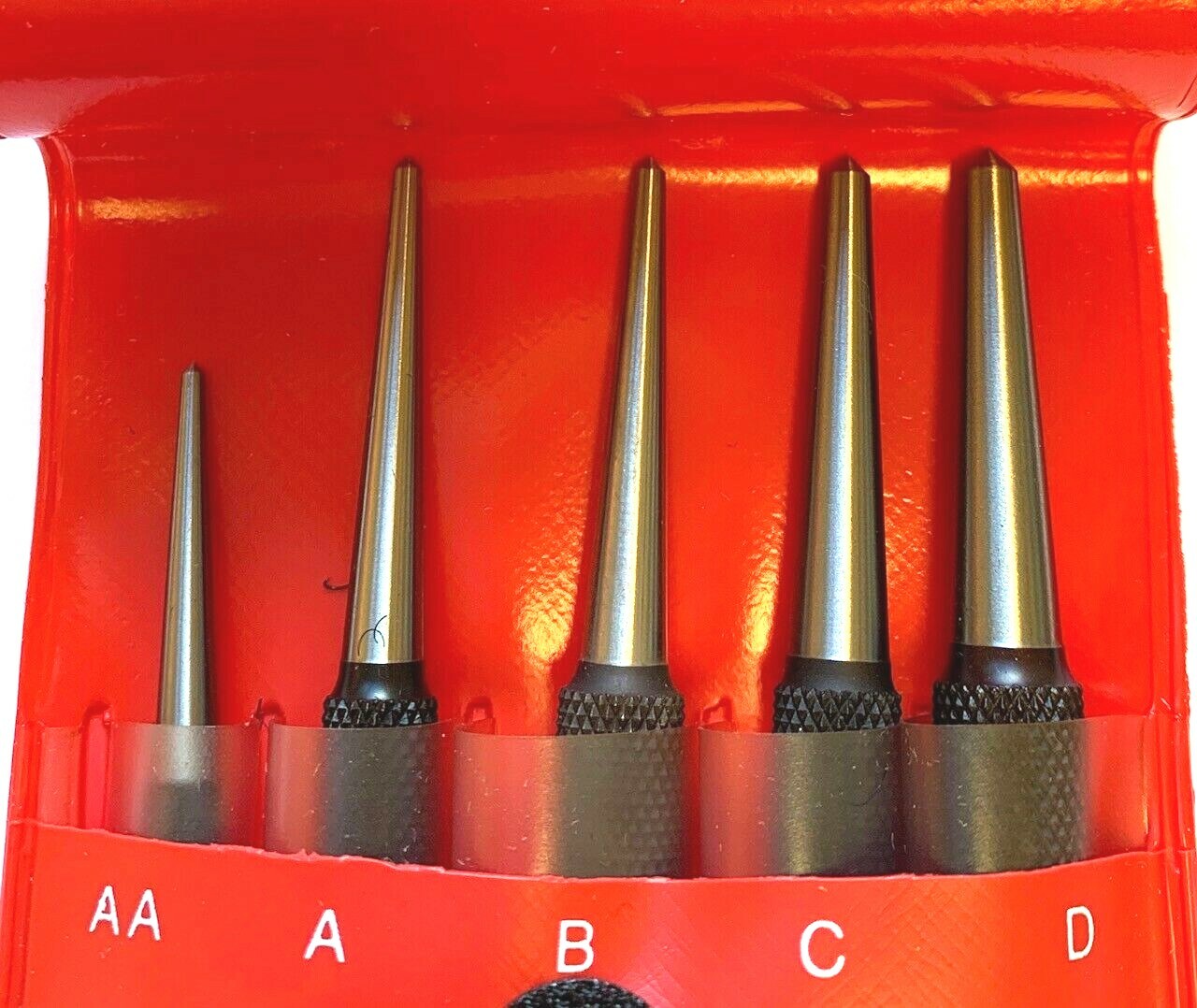 STARRETT 5 PIECE CENTER PUNCH SET IN CASE #S117PC #50488