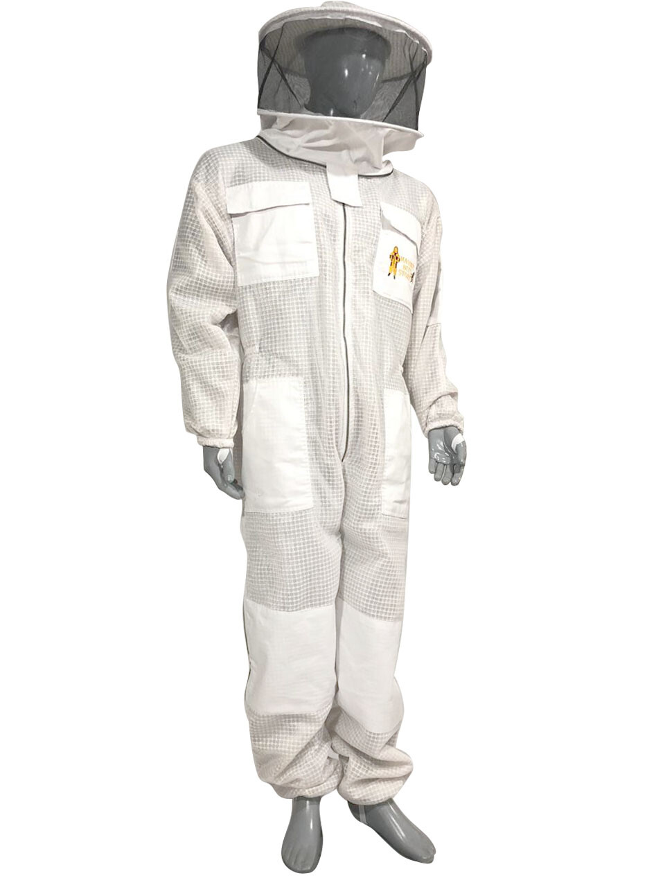 3 Layer Ventilated Suit round and fencing veil bee suit beekeeper round veil