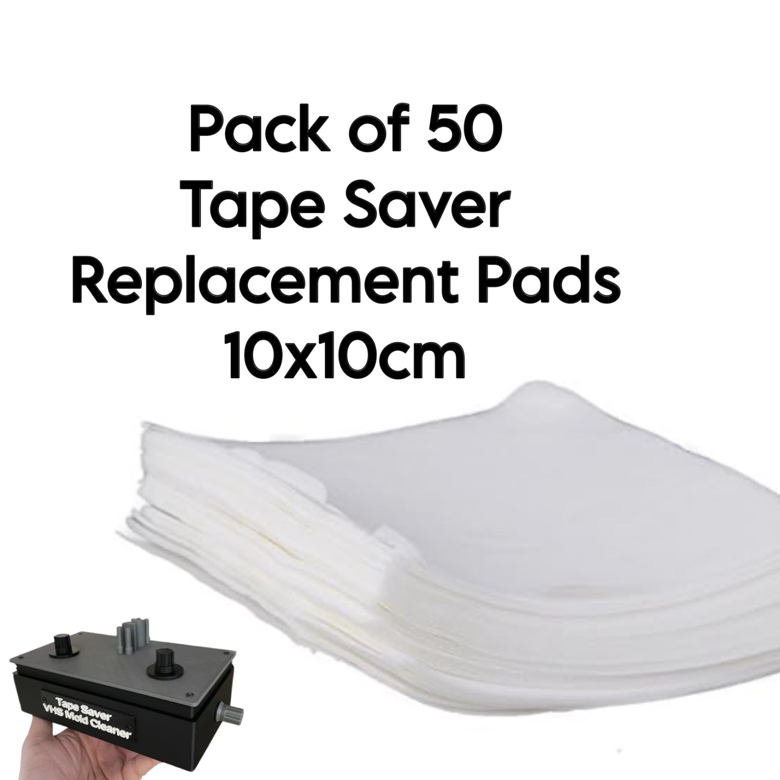 Tape Saver VHS & Betamax Mold Removing System Video Tape Cleaning Machine Pads