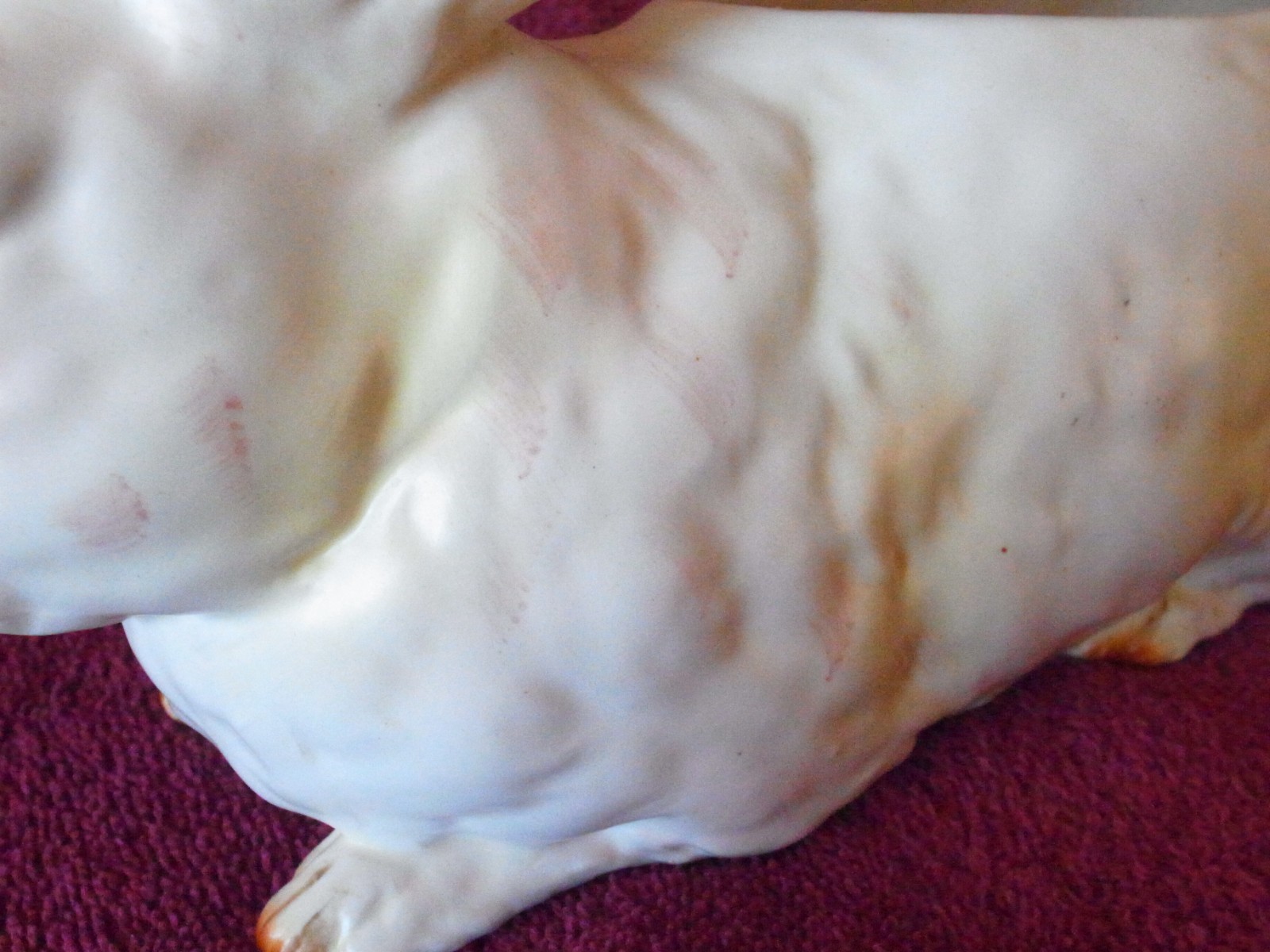 VHTF Vintage Lefton White Bunny Rabbit w/ Pink Eyes 10" Planter-Orig Label-EXC