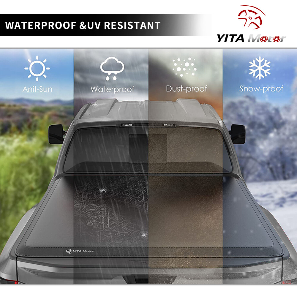 6.75 ft Bed Soft 4-Fold Tonneau Cover for 1999-2016 Ford F250 F350 Super Duty