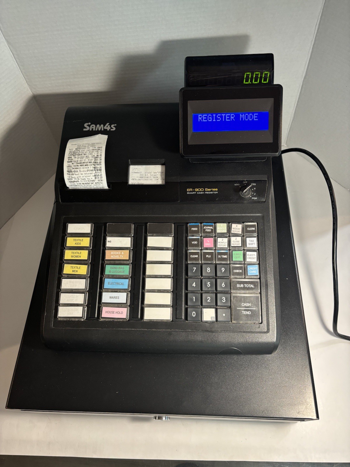 SAM4S ER-945 Electronic Smart Ca$h Register Dual Printer *Tested