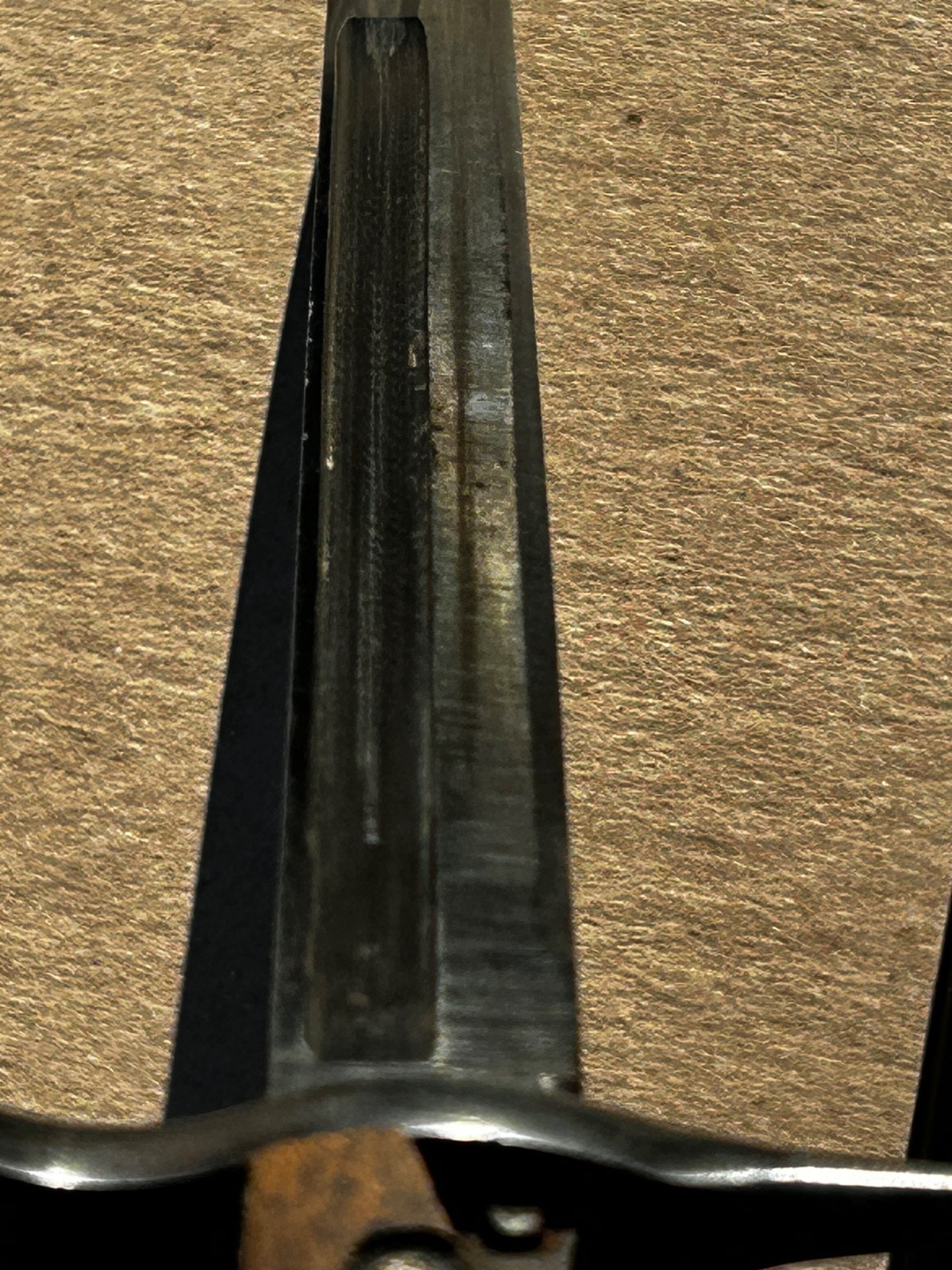 Original German Model 1871 / 94 Bayonet with Leather Scabbard