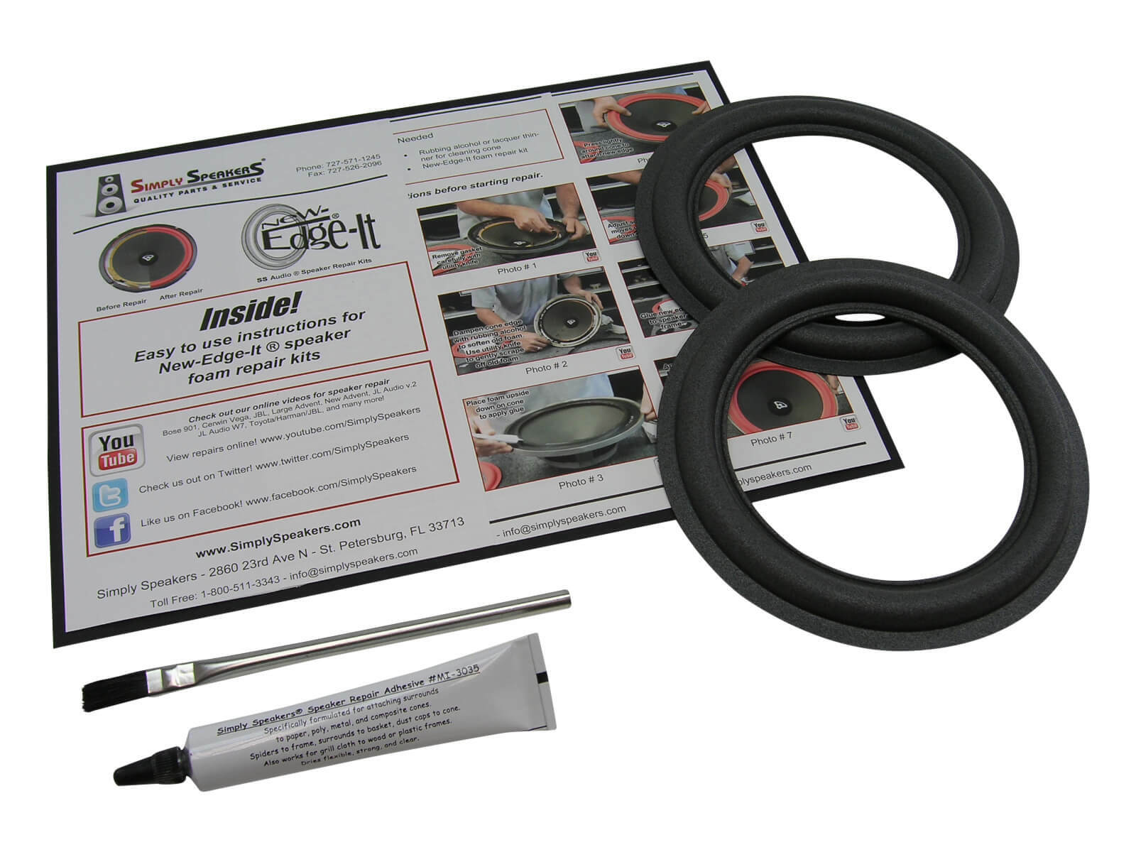 2001-2004 Lexus LS430 Front Door Speaker Foam Surround Repair Kit 86160-0W240