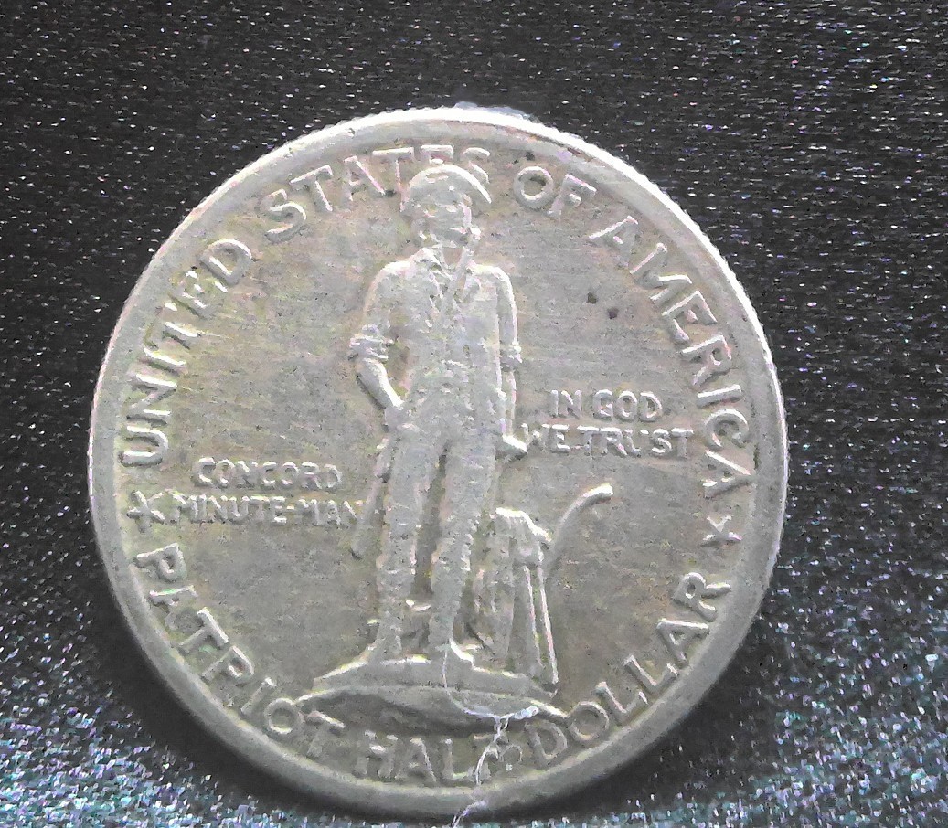 1925 Lexington Concord Sesquicentennial Silver Commemorative Half Dollar XF