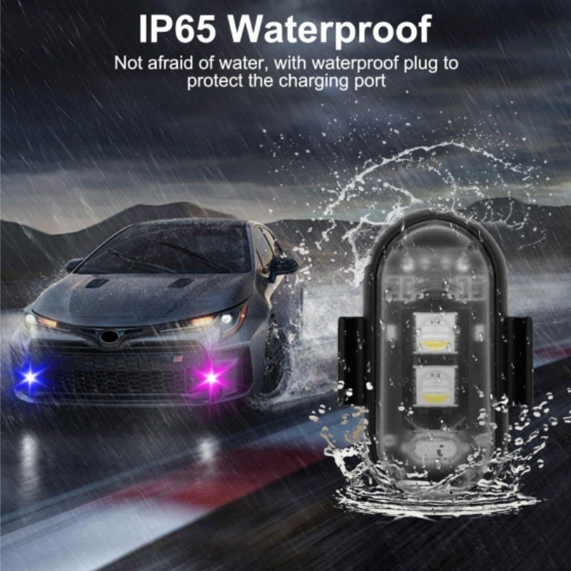 Wireless Magnetic Strobe LED Lights with Remote Control,8 Colors Waterproof