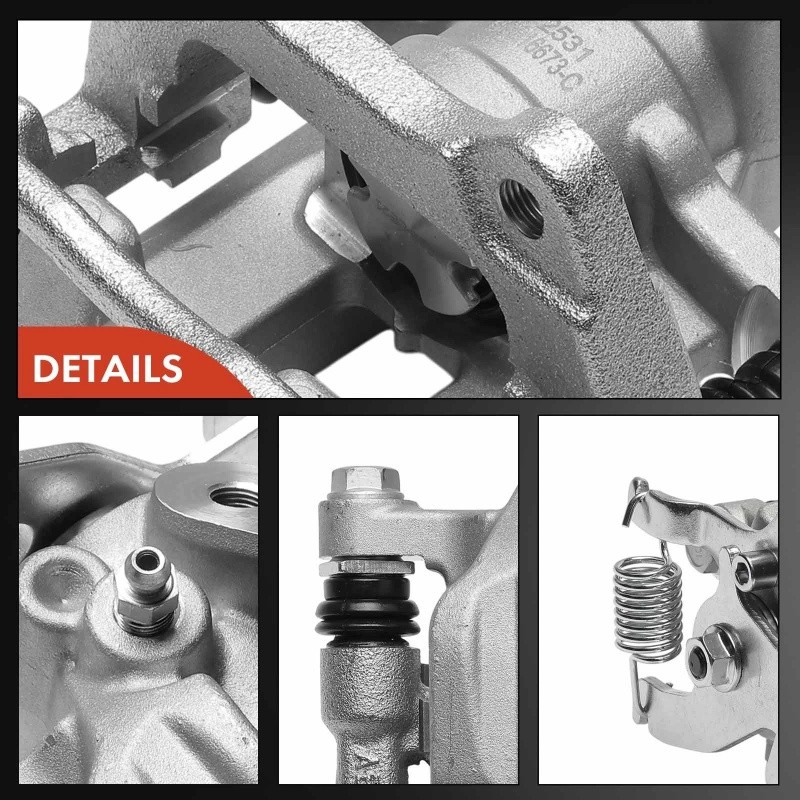 Pair Rear Brake Calipers with Bracket for Nissan Sentra 2020 2021 2022 2023 2024