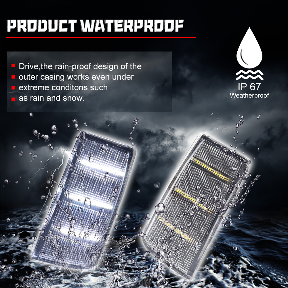 Clear Lens White LED Side Marker Corner Light For 1981-1985 Chevy Impala Caprice