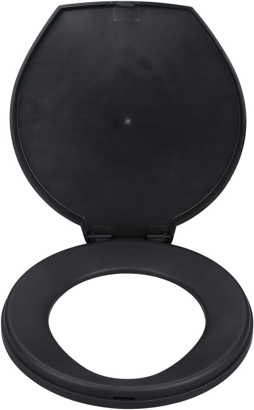 5 Gallon Bucket Toilet Seat with Lid Travel Outdoor Camping Hiking Snap On Black