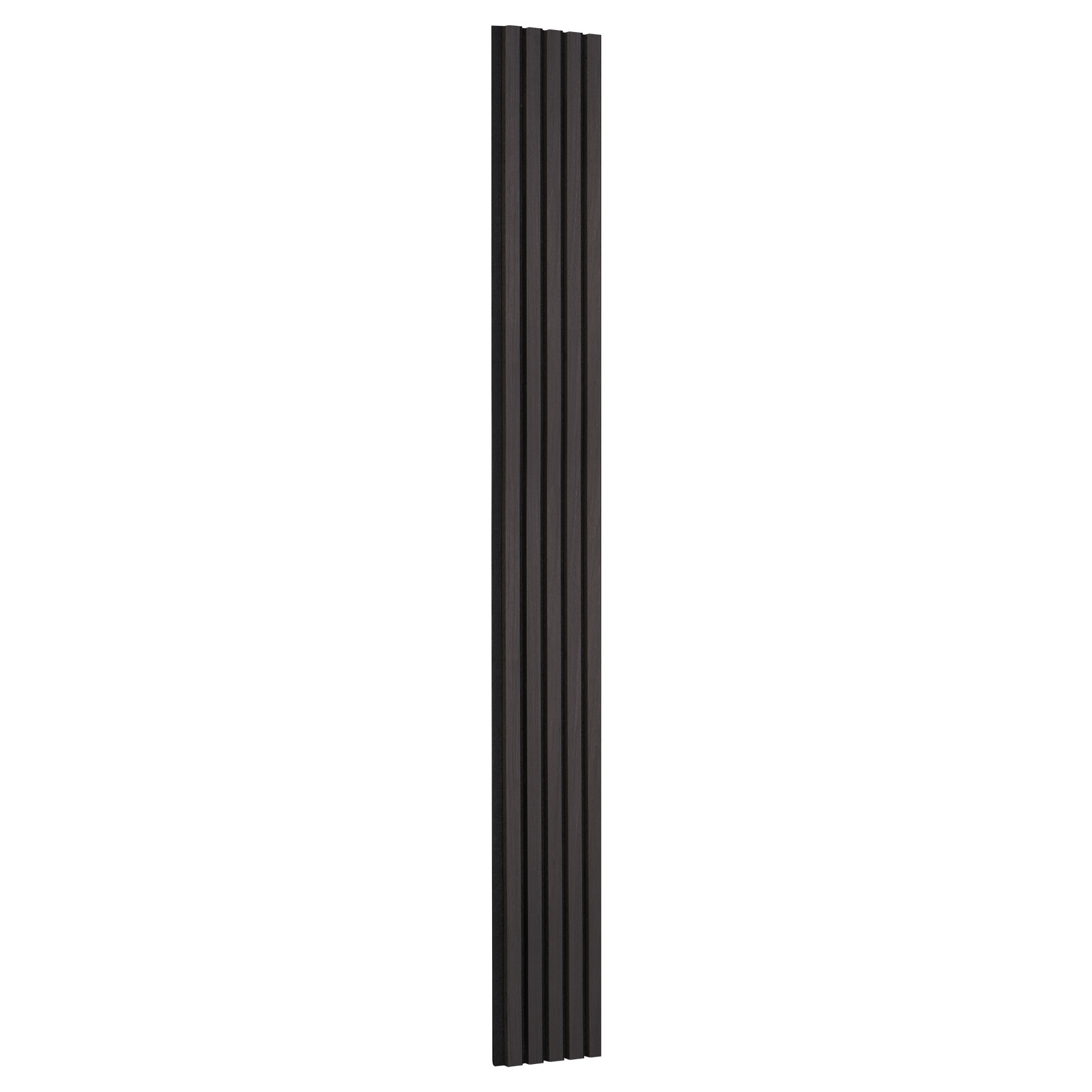 4 Pcs Acoustic Wood Wall Slat Panels 7.9"x94.5" Sound Absorbing Modern Black Oak
