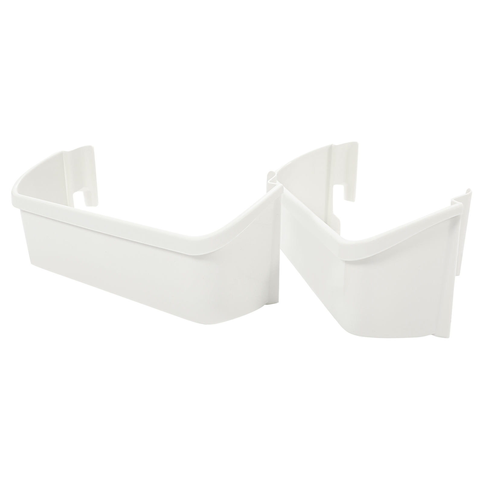 2-Pack 240323001 Door Bin Shelf White Lower ABS For Frigidaire Refrigerator