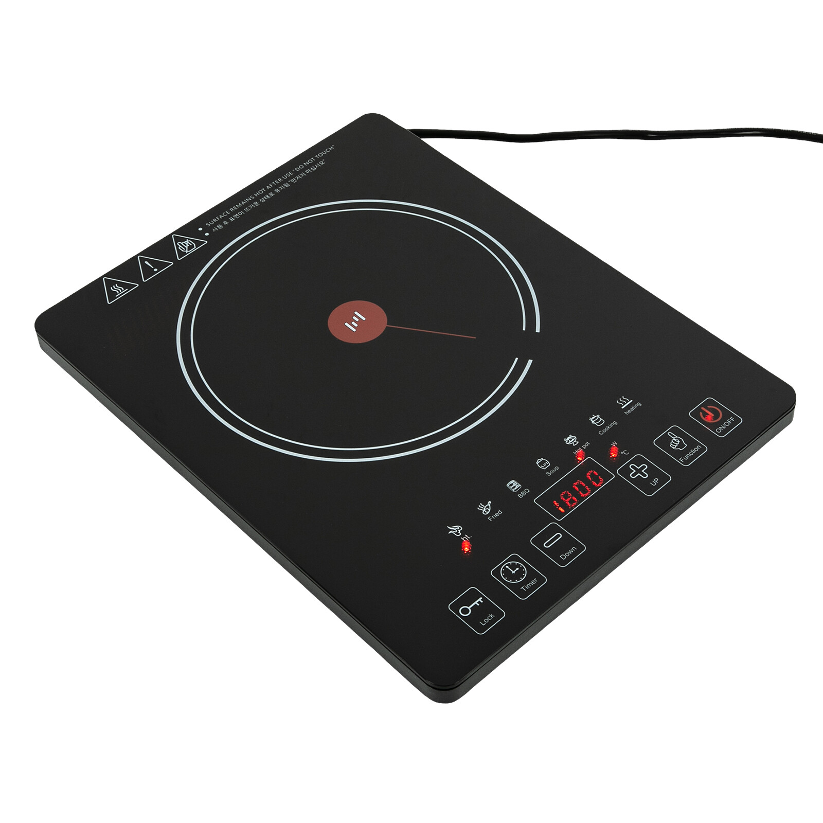 Electric Cooktop Burner Cooktop Stove Top Built In Countertop LED Touch 1800W