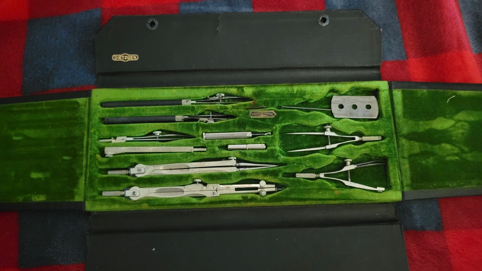 Antique Eugene DIETZGEN Co DRAFTING SET as found see photos