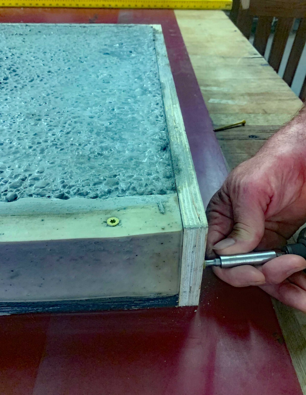 Stone Master Molds Chiseled Edge Concrete Countertop Edge Form Liner 10'x3"