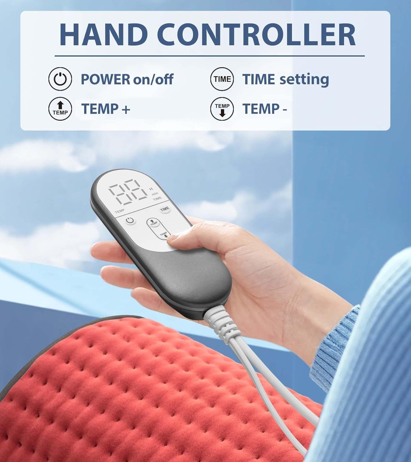 Heating pad for Back, Neck, Shoulder, Cramps and Leg Pain Relief,Heat Pads Gifts