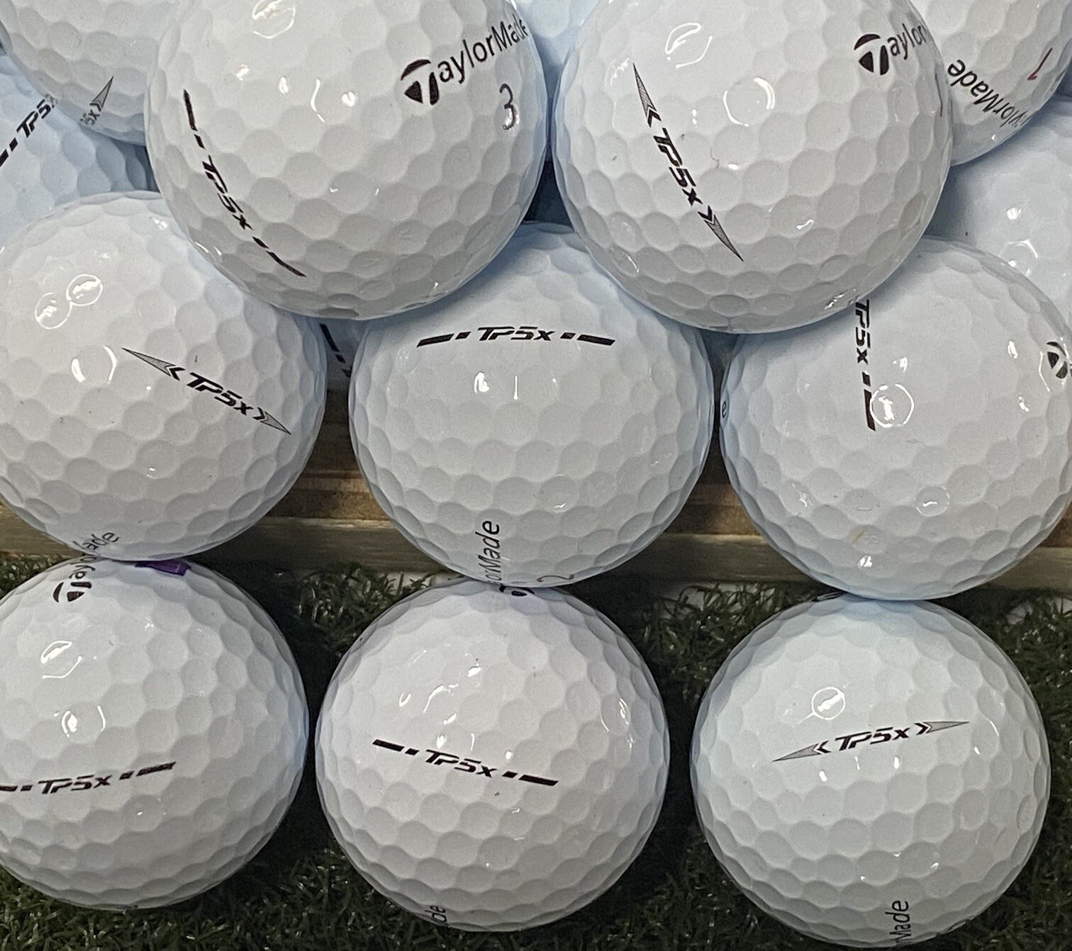 50 Taylormade TP5X 5A Mint Condition Used White Golf Balls AAAAA