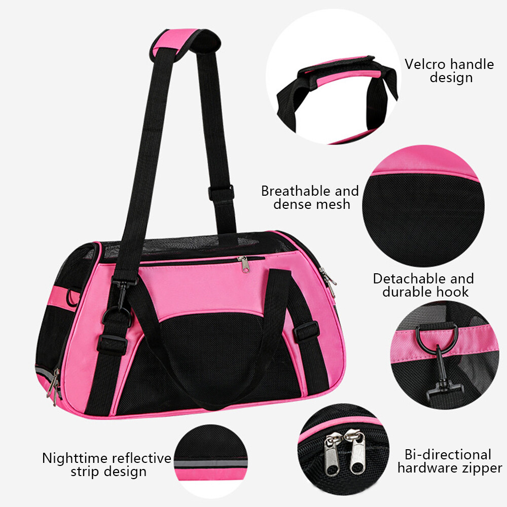Pet Cat Carrier Hand Bag Soft Sided Breathable Travel Nylon Tote Case S M L