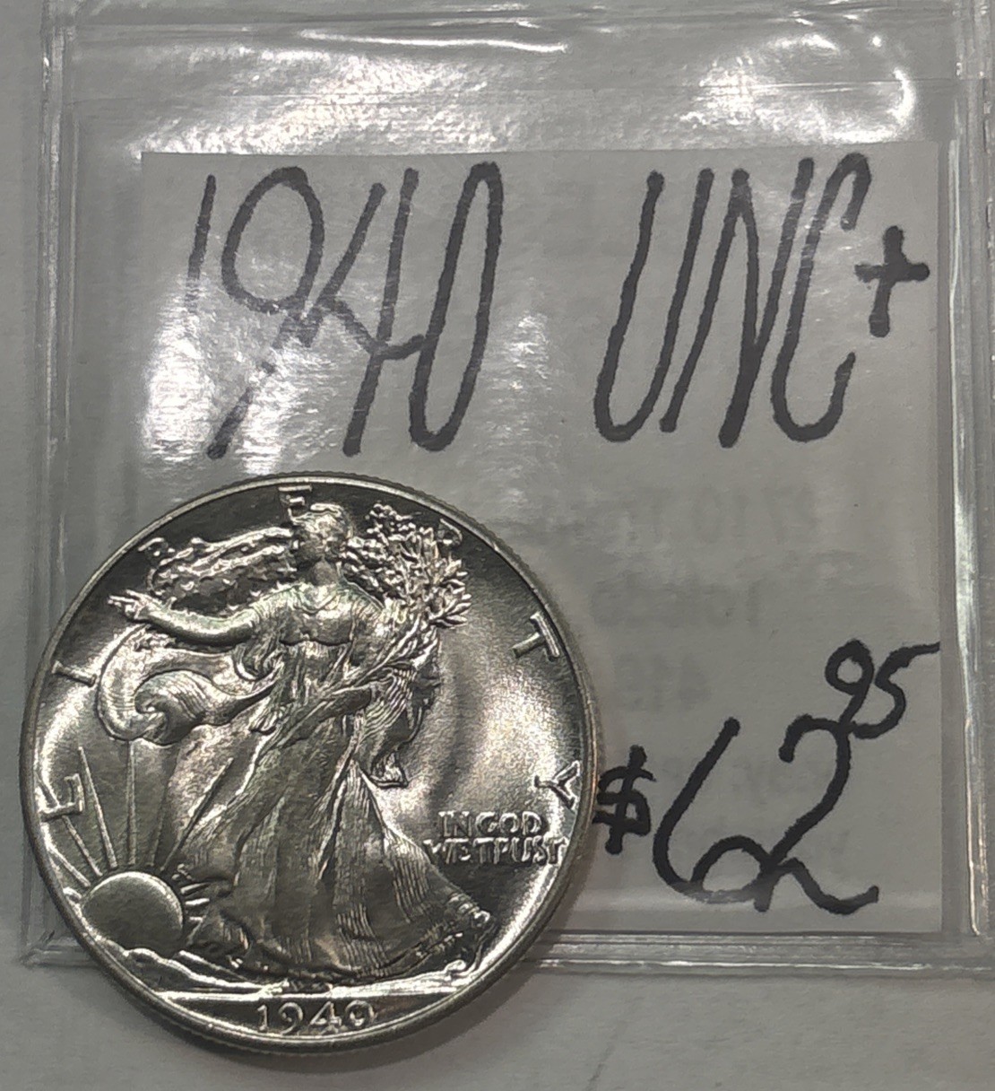 1940 Walking Liberty Silver Half Dollar (UNC+) Uncirculated Cond ENN Coins