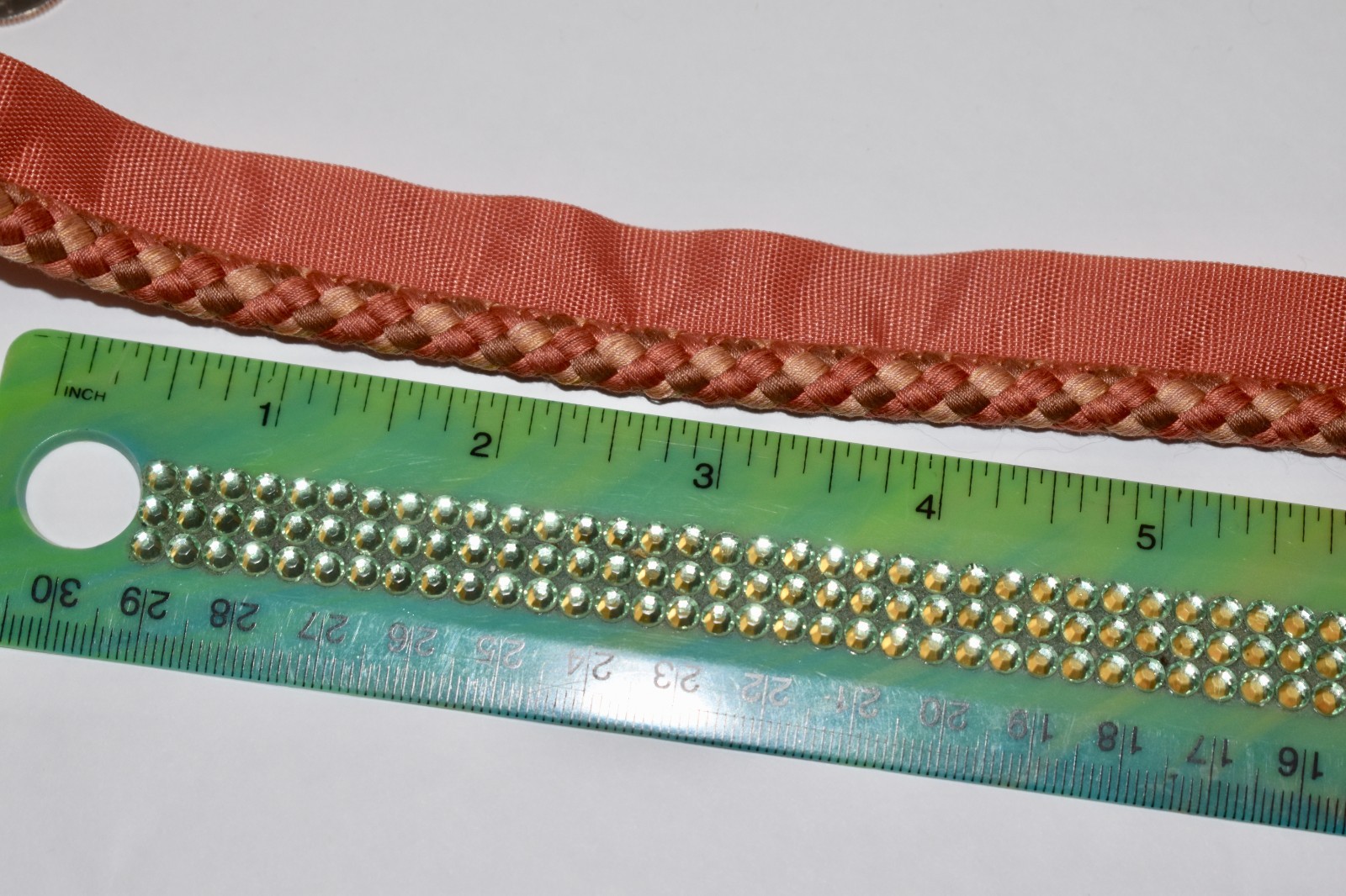 7 yds (252") Samuel & Sons LANCASTER CORD WITH TAPE Rust Orange 3/8" Cord Trim