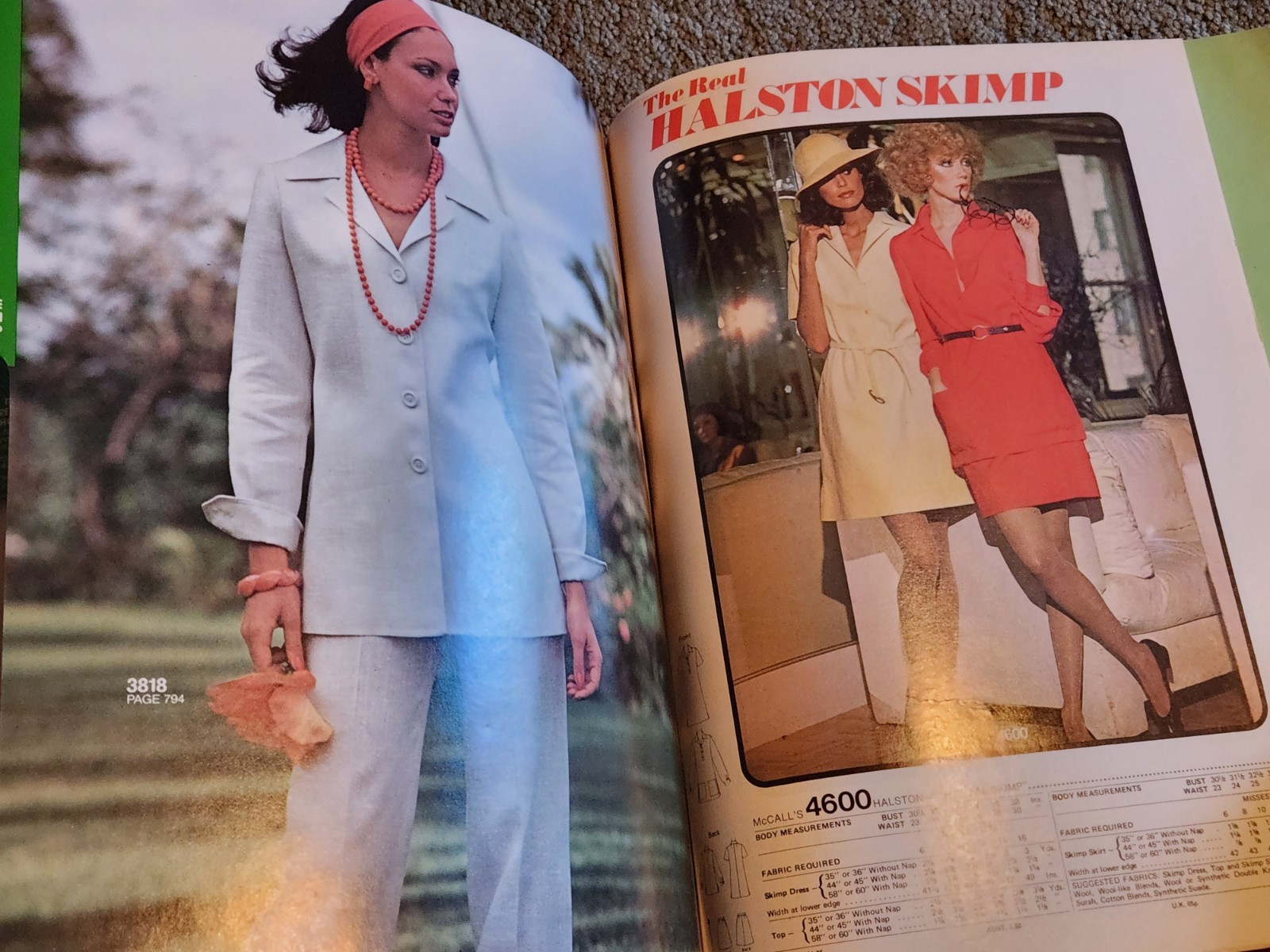 May 1975 McCall's HUGE Store Counter PATTERN CATALOG Halston Designs Marlo Style