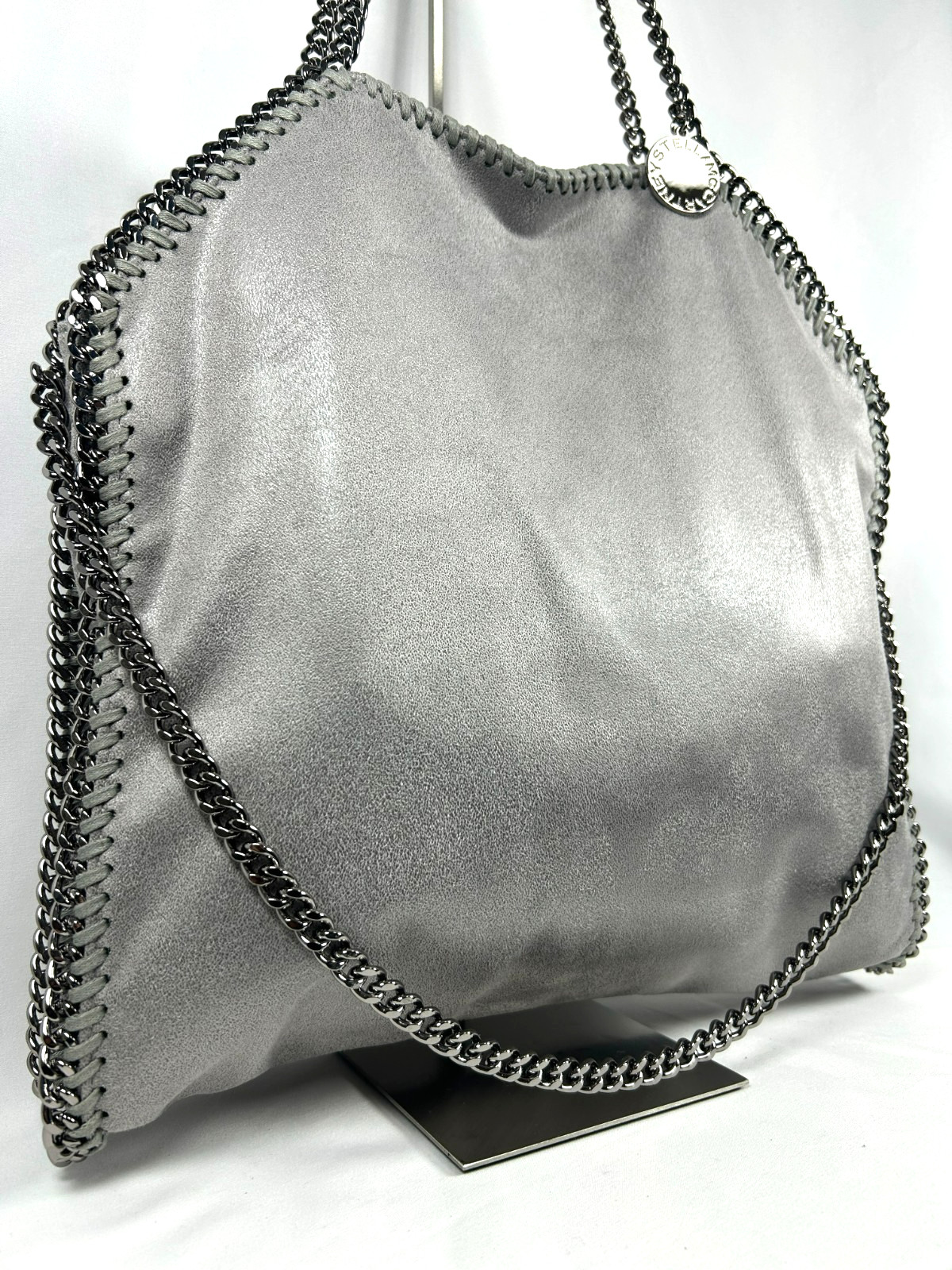 Stella McCartney Falabella Fold-over Tote Shoulder Bag Dark Gray UK 128778