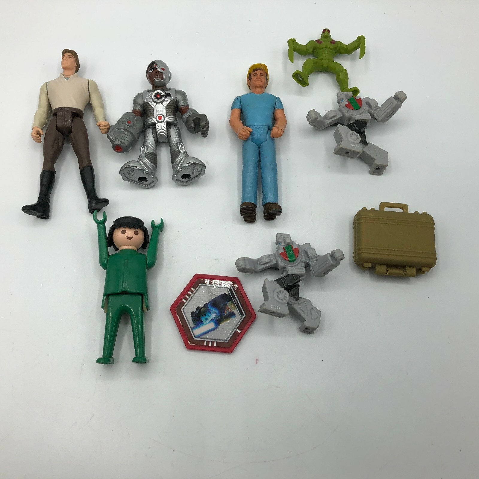 9 Piece Toy Lot WWE Star Wars Robot DC Comics Geobra Figures  W5