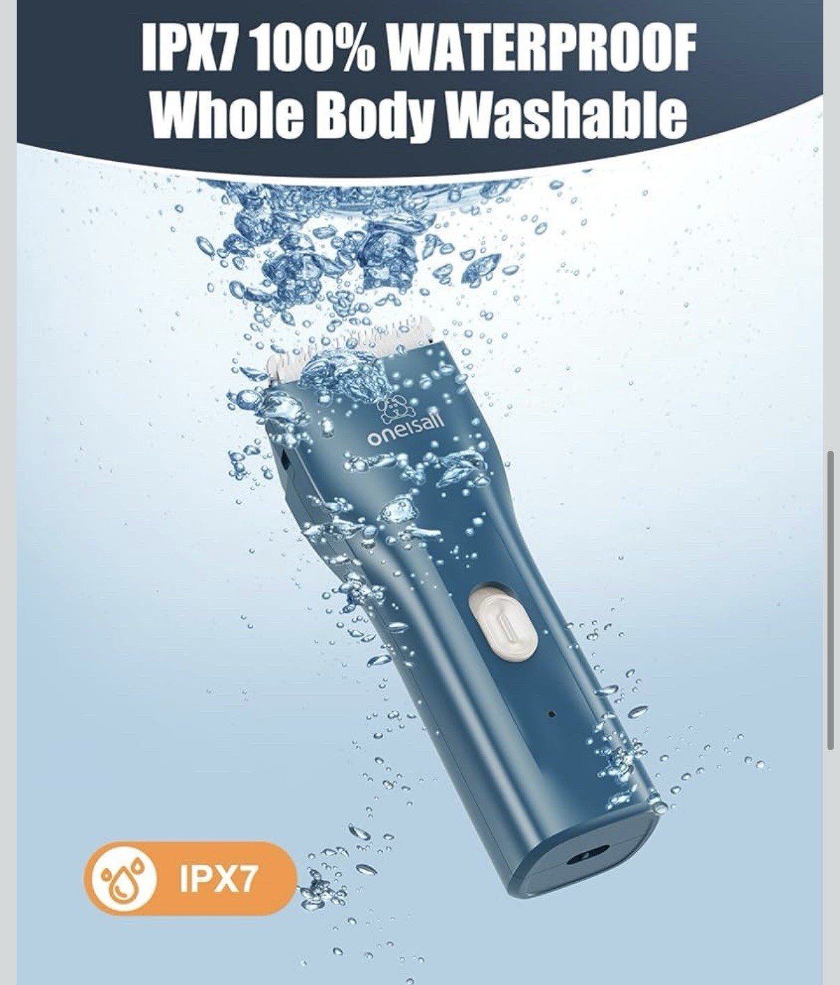 oneisall Cat Clippers Cordless Waterproof Quiet Pet Shaver for Matted Hair