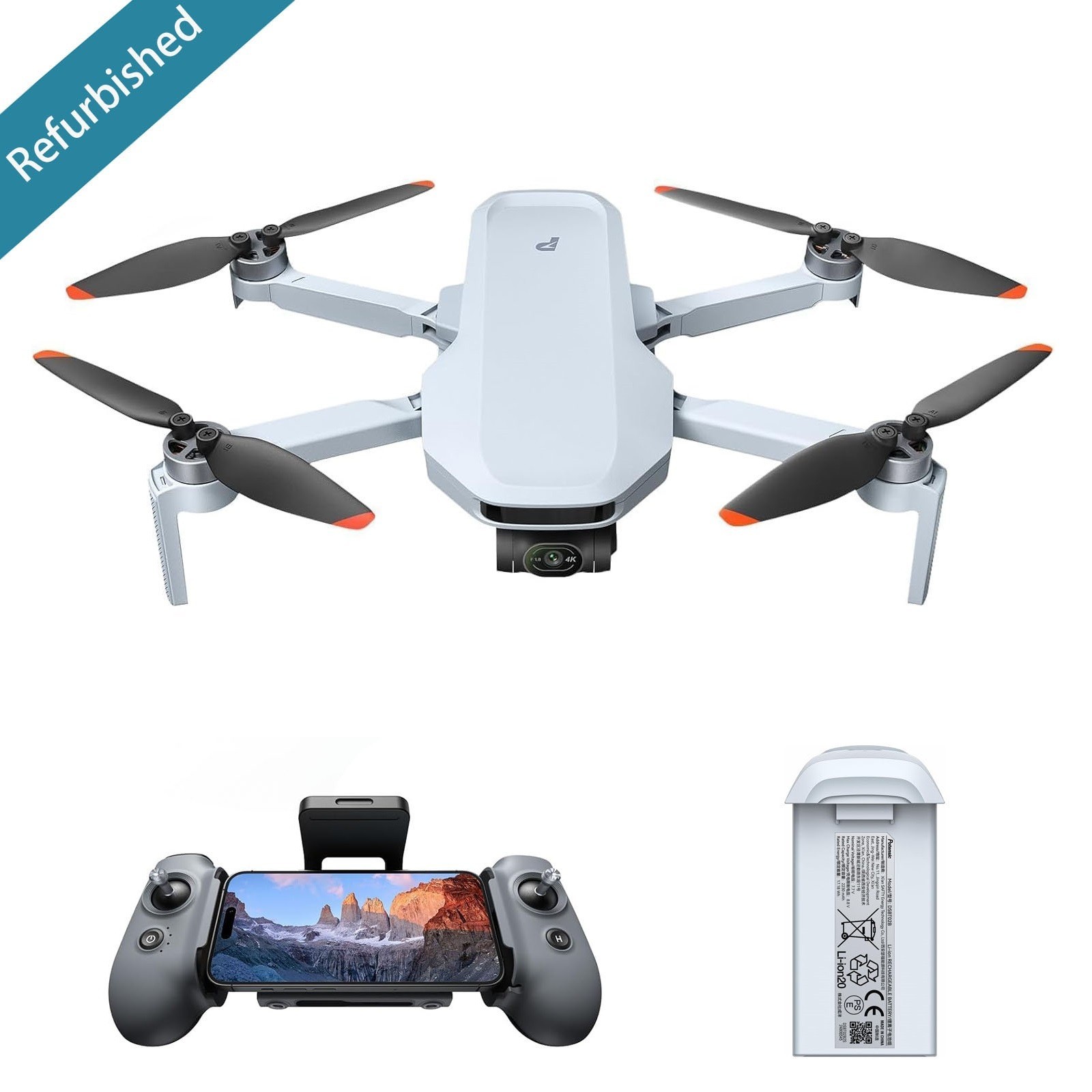 Refurbished Potensic ATOM 2 GPS Drone 3-Axis Gimbal 4K Camera Standard Kit