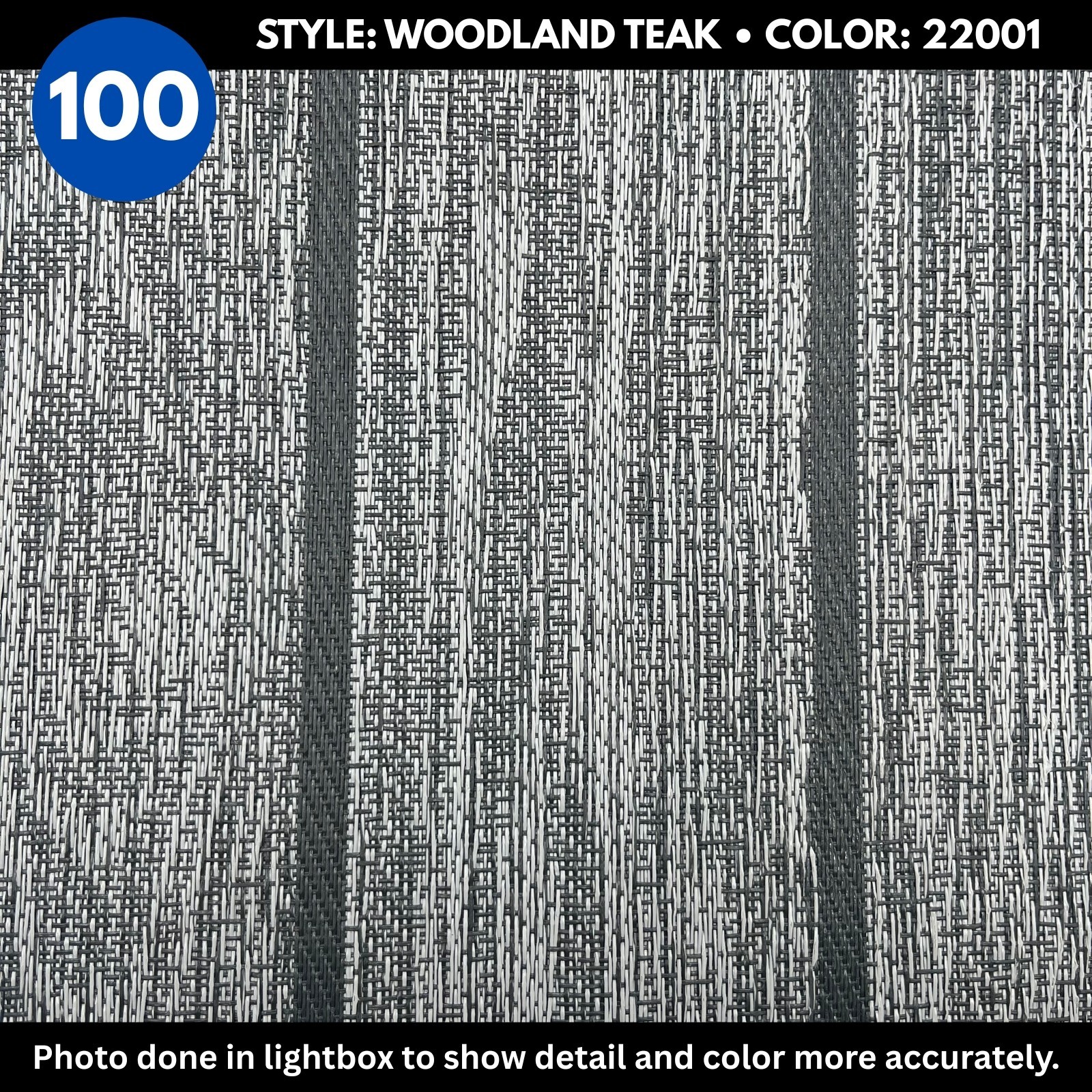 Woven Vinyl Flooring | Woodland Teak  - Greysmoke | 8'6" W | Choose Your Length