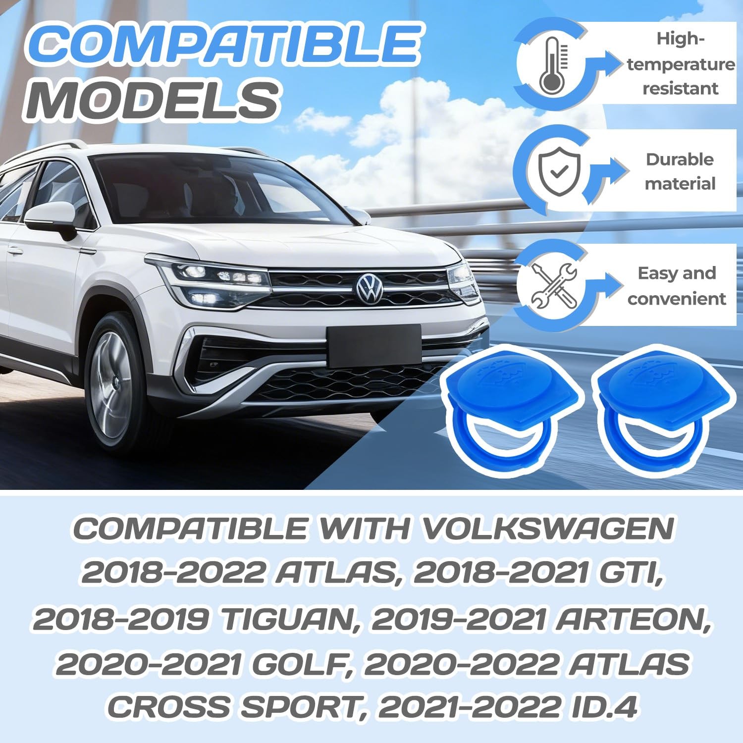 Windshield Washer Fluid Cap,OEM#3Q0955455 Cap,Car Accessories...