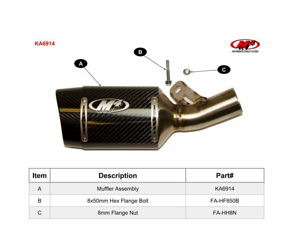 M4 Exhaust Street Slayer Carbon Slip-On 2009-23 Kawasaki ZX6R ZX636 ZX-6R KA6914